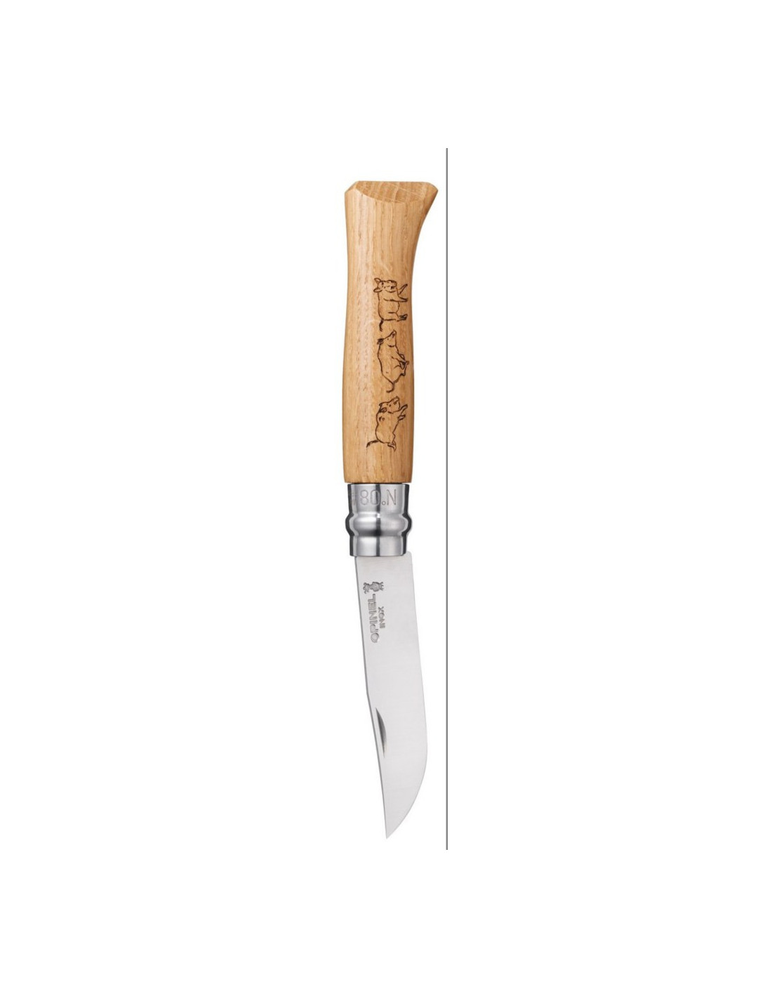 Opinel N8 Inox Animalia Sanglier - Opinel