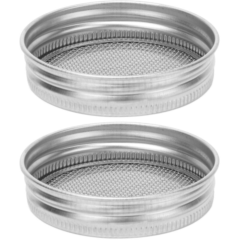 2 Edelstahl-filterdeckel Für Die Saatgutkeimung, Zubehör Für Weithalsgläser (86 Mm)