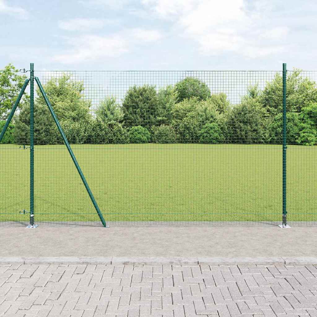 Zaunpfosten Grün 10 X 1,6 M (25 X 25 Mm Maschenweite)
