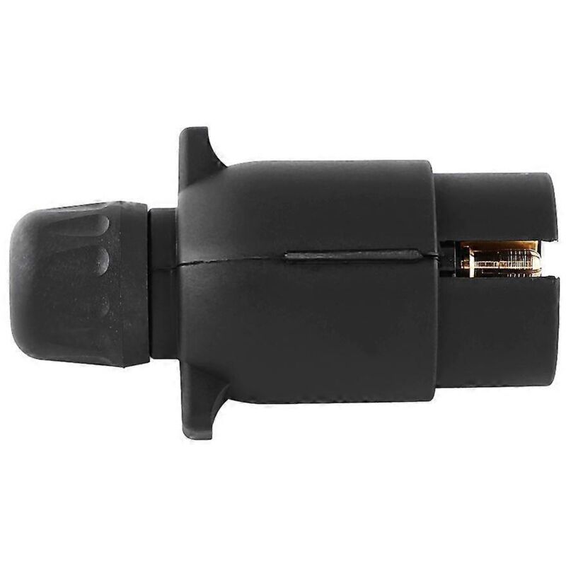 12v 7-poliger Elektrischer Stecker Typ N, Schwarzer Kunststoff-anhängerstecker, 7-poliger Verdrahtungsadapter Für Anhängerkupplung.