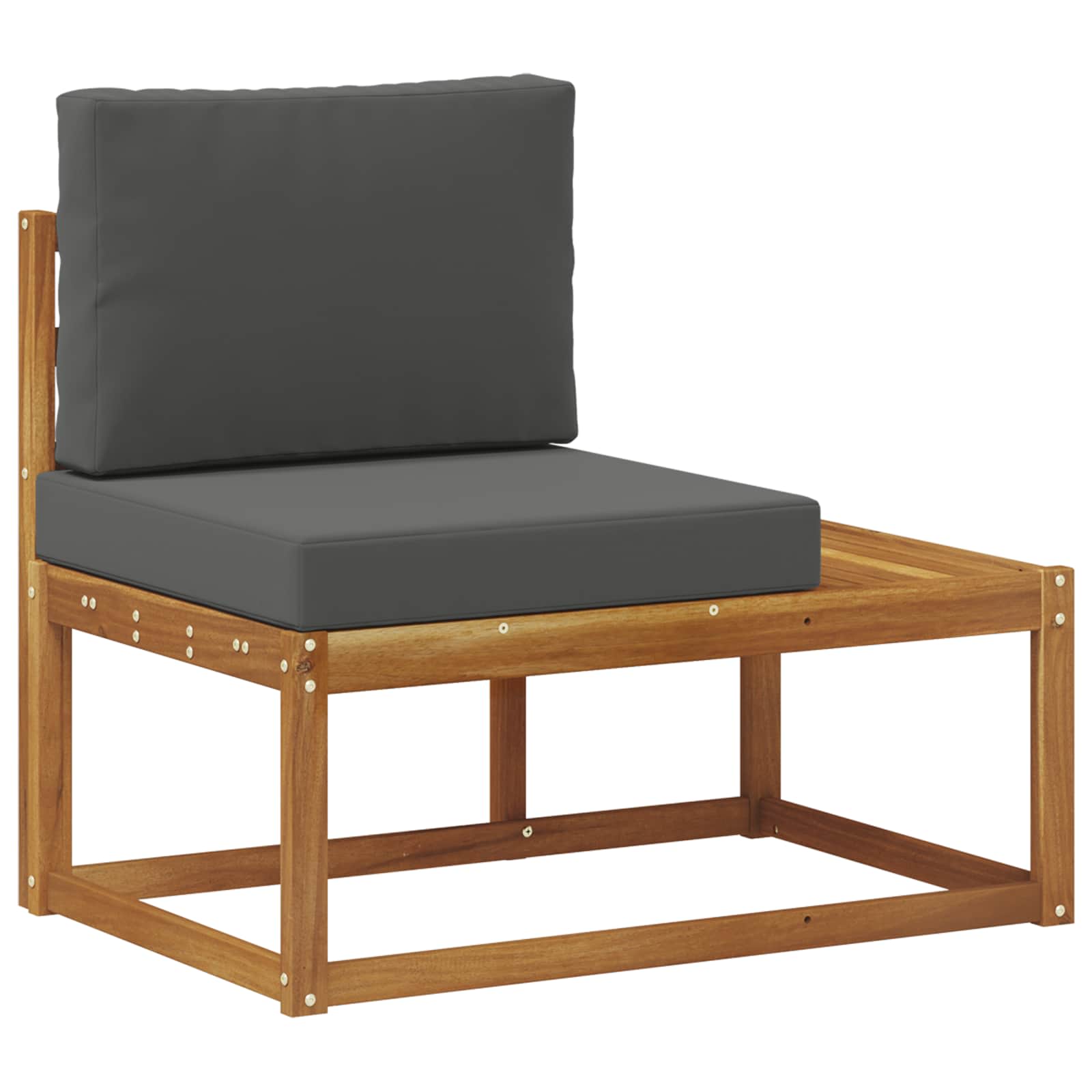 Maison Exclusive - Outdoor End Sofa Mit Kissen Natur Und Anthrazi