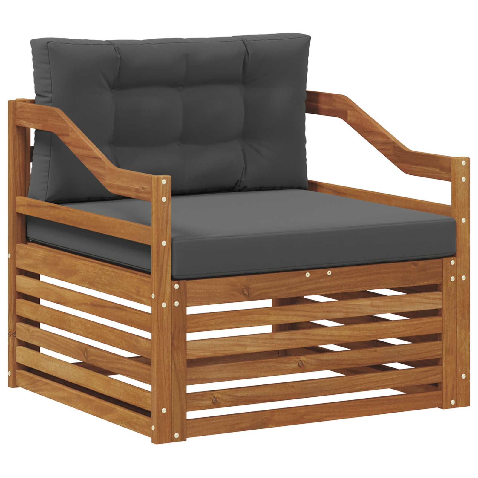Maison Exclusive - Outdoor-sofa Natur Und Anthrazit