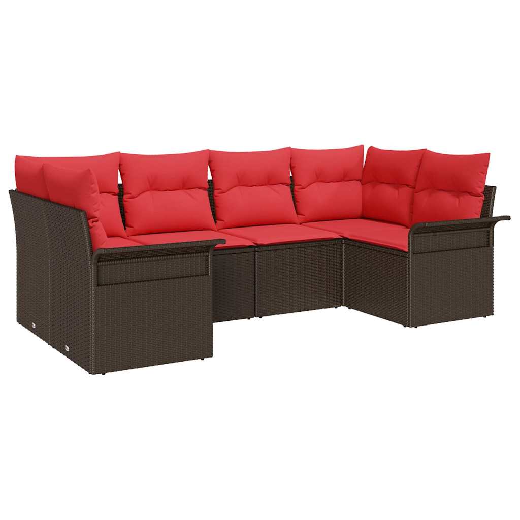 Maison Exclusive - Garten-sofa-set 6 Stk. Braun Poly Rattan