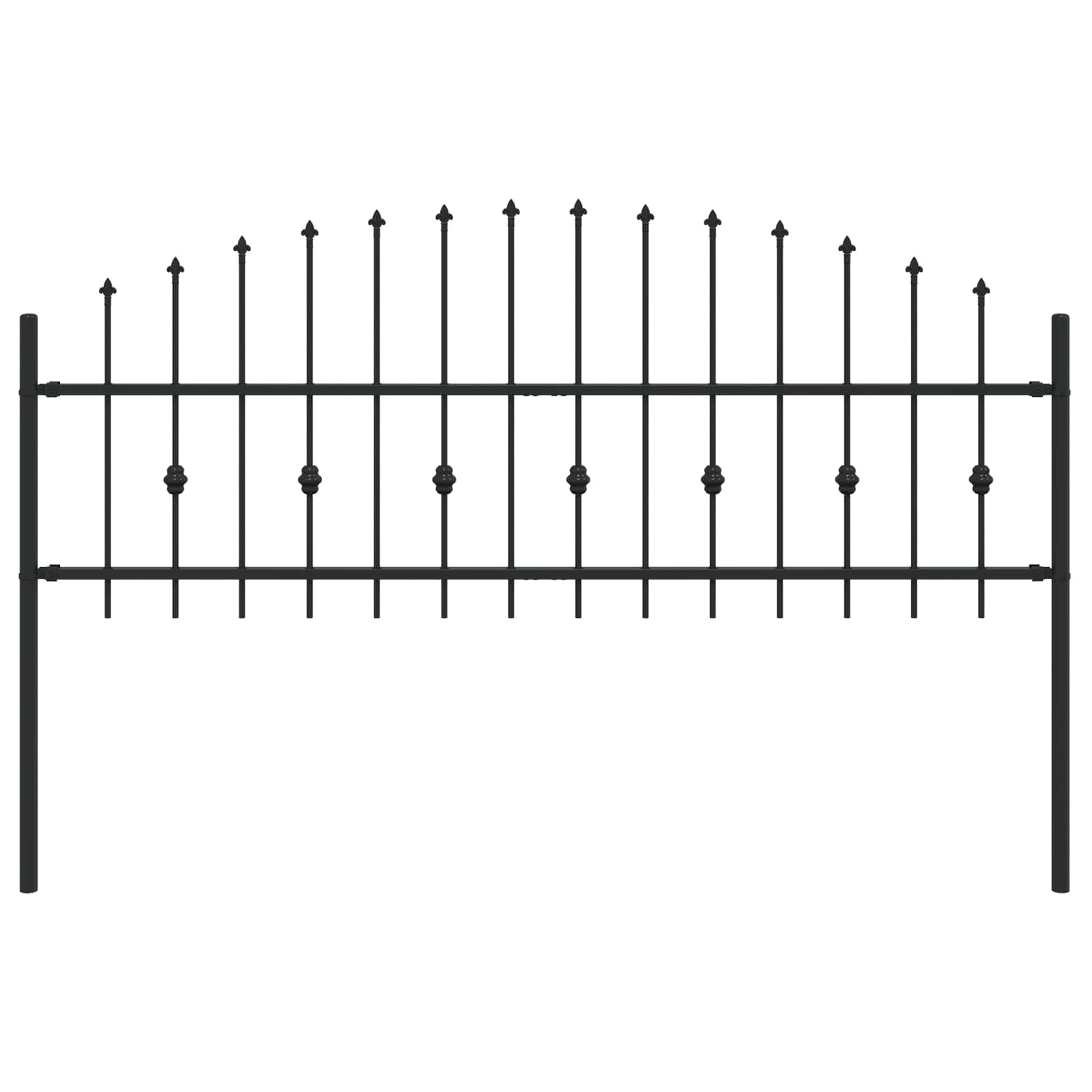 Maison Exclusive - Spießzaun Asten 200 X 110 Cm Pulverbeschichtet