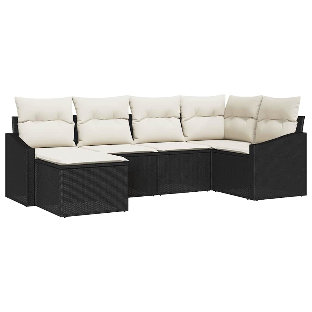 Maison Exclusive - Garten Essgruppe 6 Stk. Schwarz Und Creme