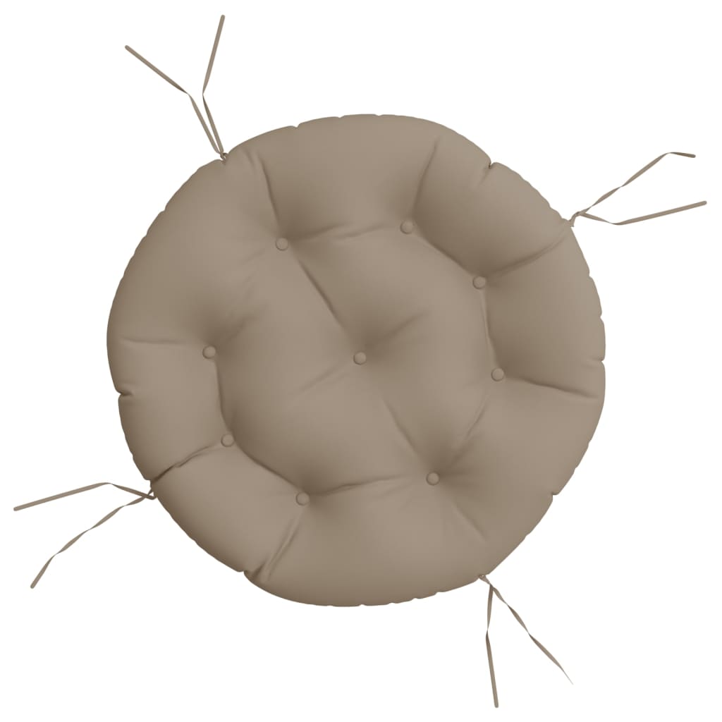 Maison Exclusive - Kissen Rund Taupe Ø 60 X 11 Cm Oxford-gewebe
