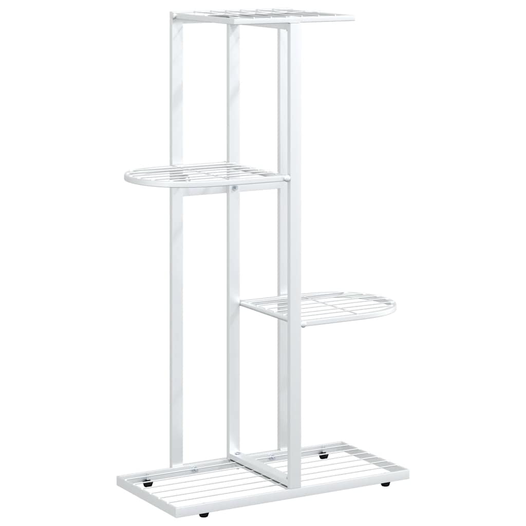 Maison Exclusive - Blumenständer 4-etagen 43x22x76 Cm Weiß Metall