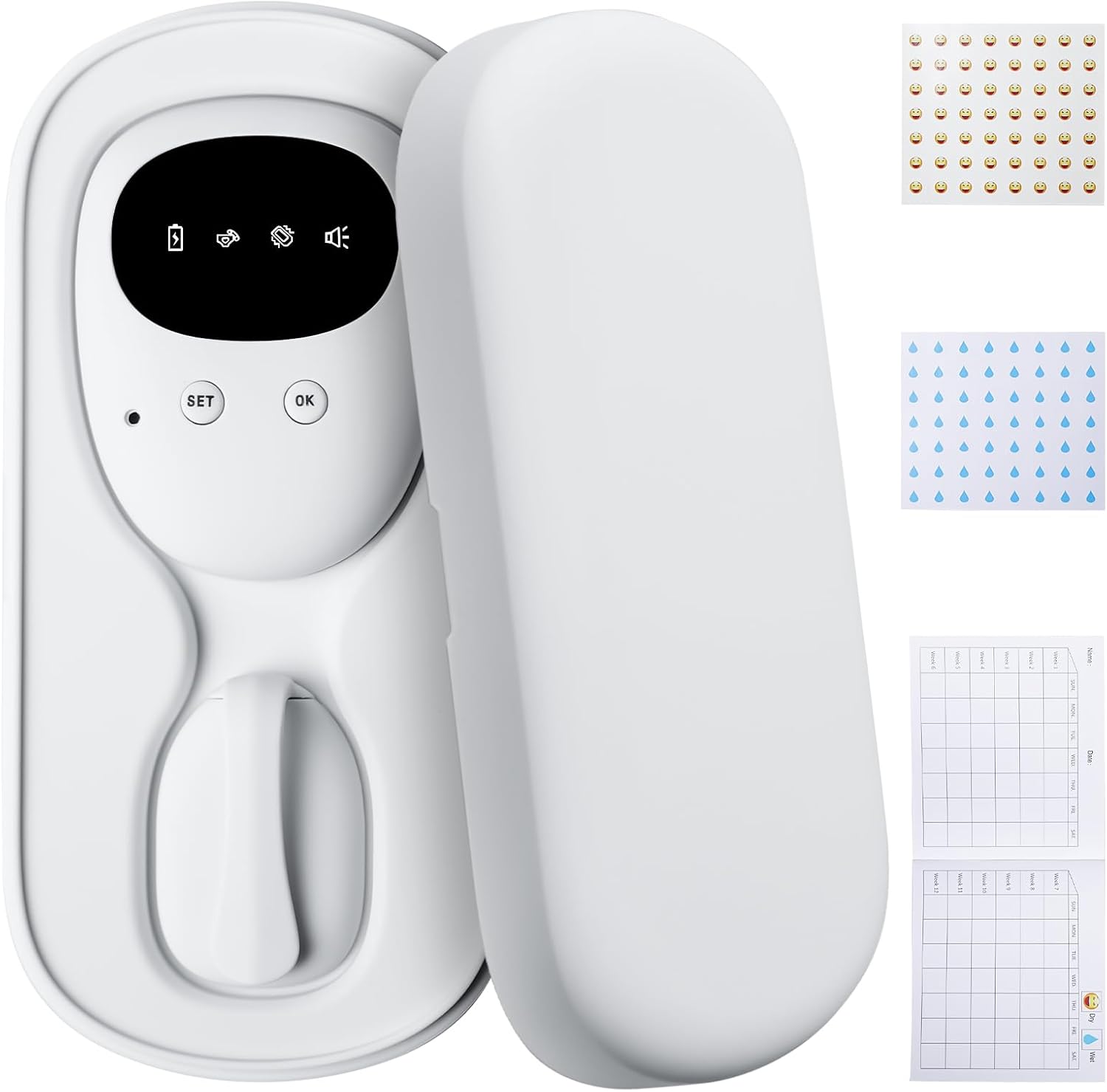 Kabelloser Bettnässer-alarm Mit Clip-on-empfänger Und -sender, Über Usb Wiederaufladbar, Für Kinder, Kleinkinder Und Kinder