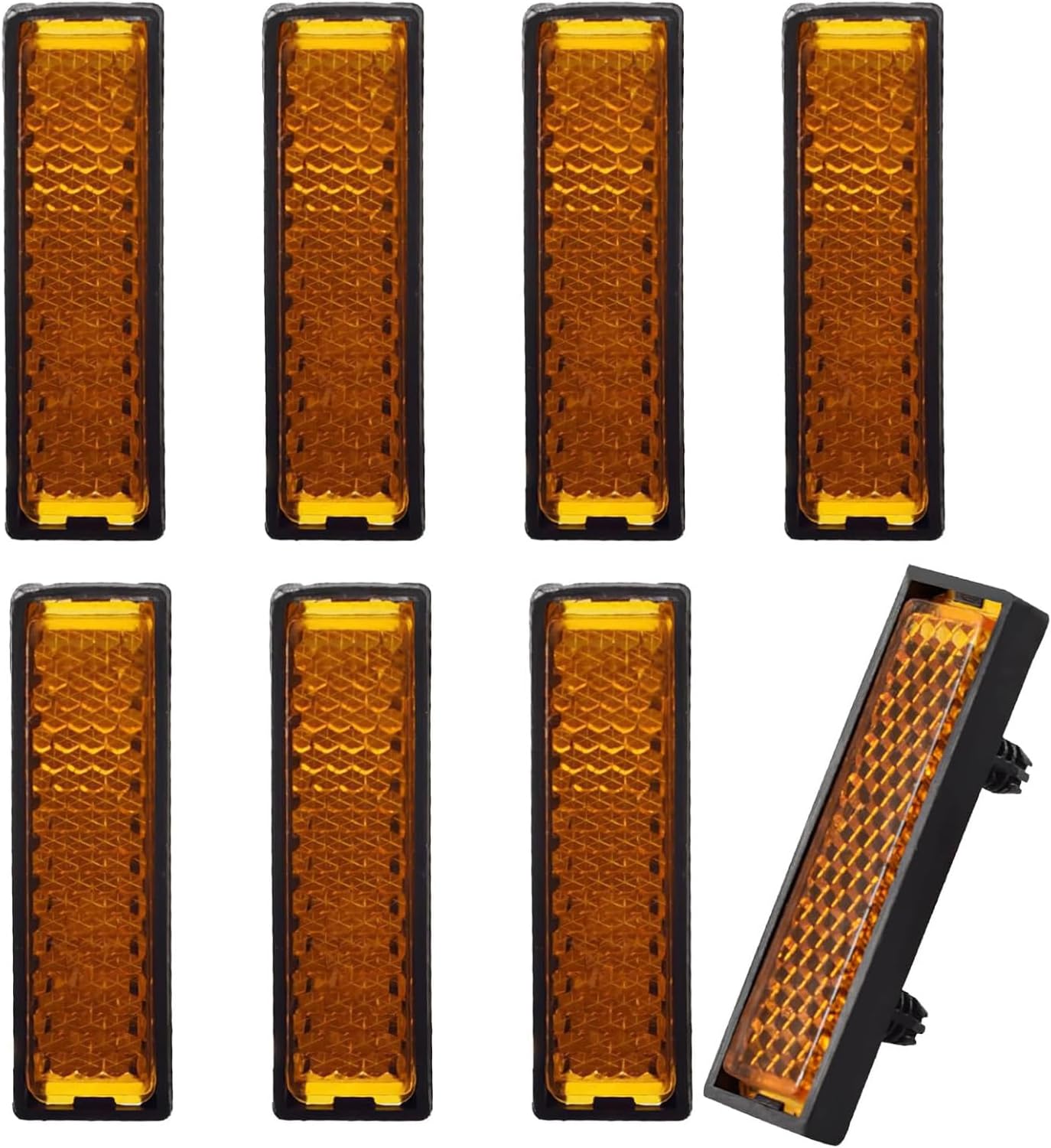 8er-pack Reflektor-pedal-set, Orange Fahrradpedal-reflektoren, Sicherheitswarnpedalblatt, Nachtgelbe Fahrradpedal-reflektoren, Für Rennrad-mountainbike