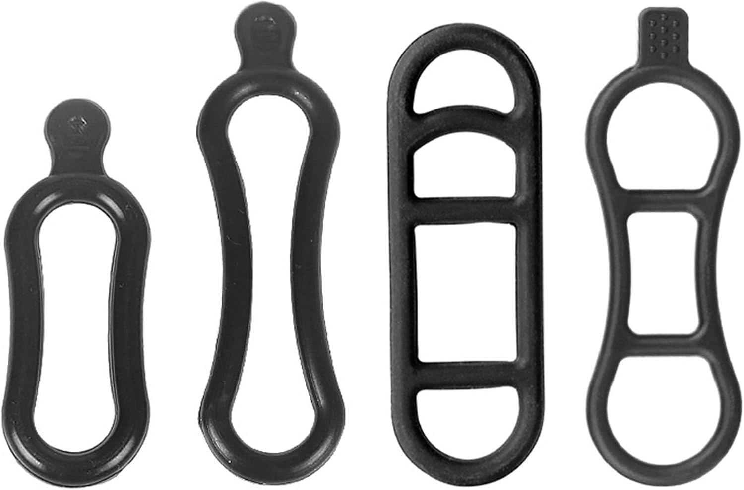4er-pack Silikon-ersatzbänder Für Fahrradlichter Und Fahrradtaschenlampen, Schwarze Gummibänder Für Rennräder, Mountainbikes Und Die Meisten Fahrradlicht-sets