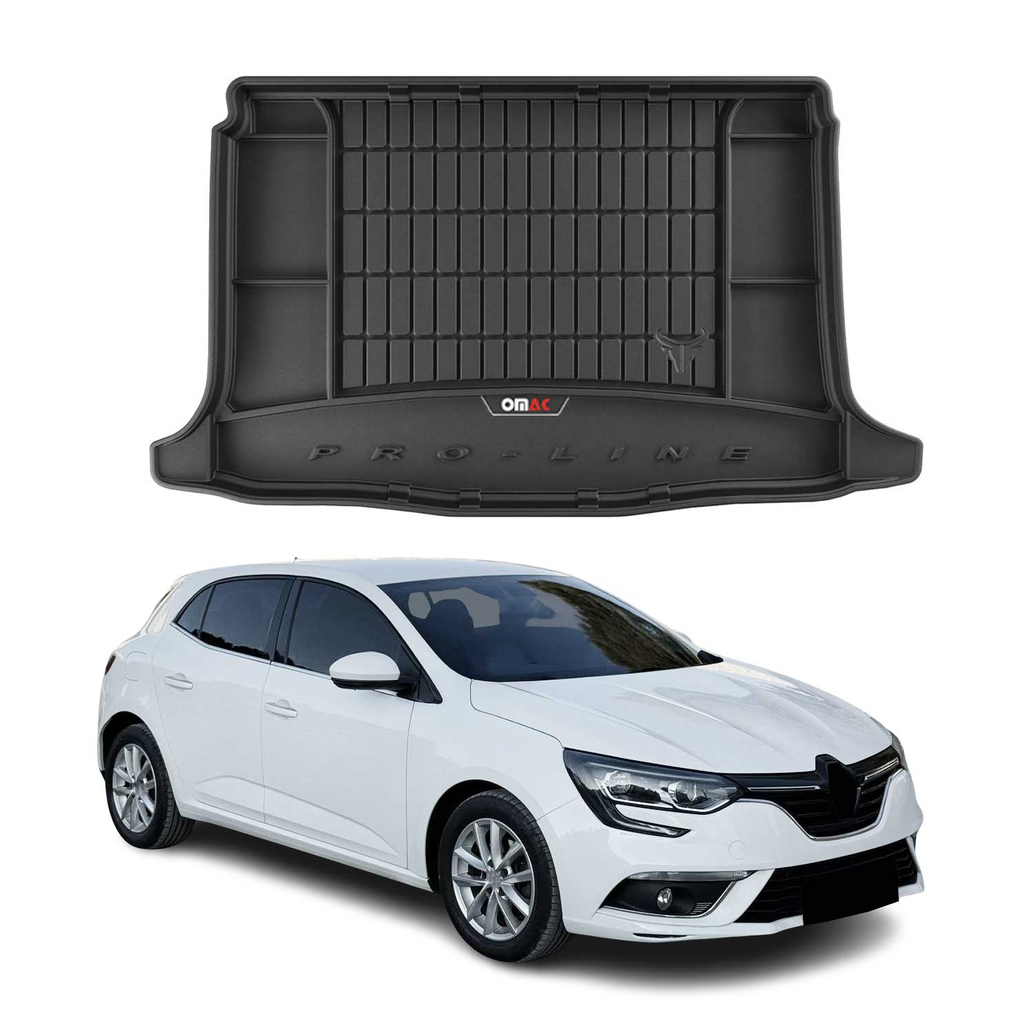 Omac Kofferraumwanne Für Renault Megane Schrägheck 2016-2022 Tpe Schwarz