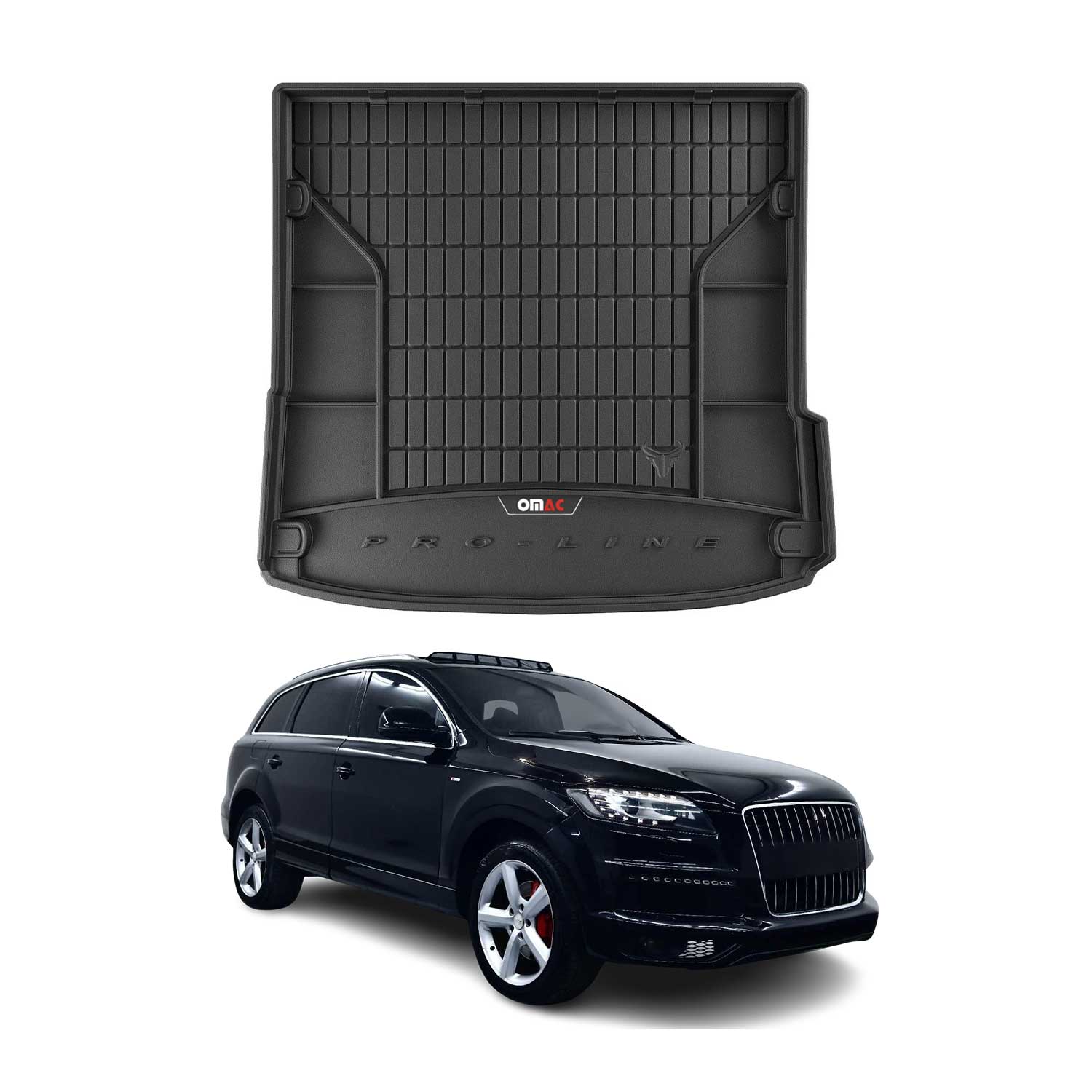 Omac Kofferraumwanne Für Audi Q7 4lb 2006-2015 Gummi Tpe Schwarz