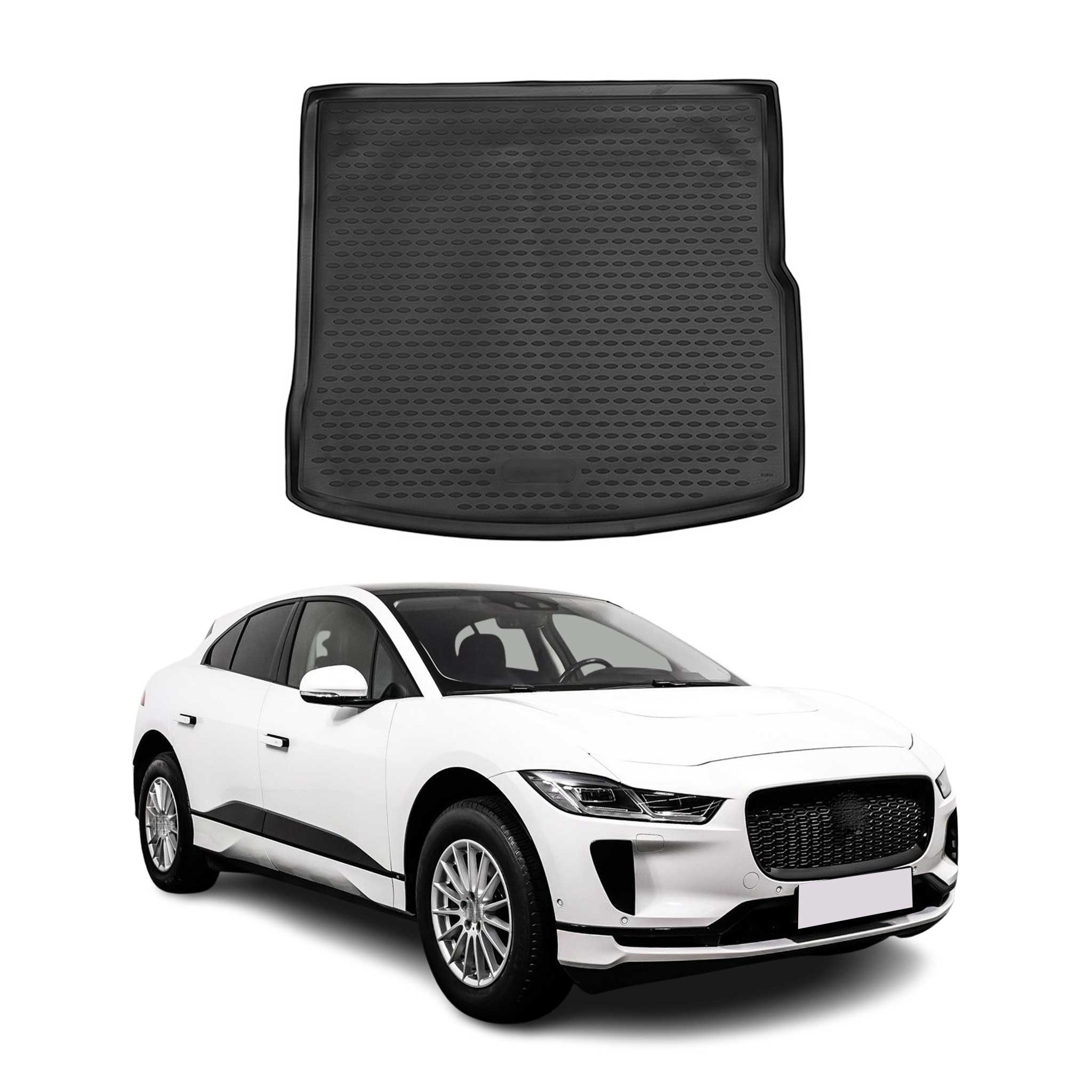 Omac Kofferraumwanne Kompatibel Mit Jaguar I-pace 2018-2024 Passgenau Aus Gummi Schwarz