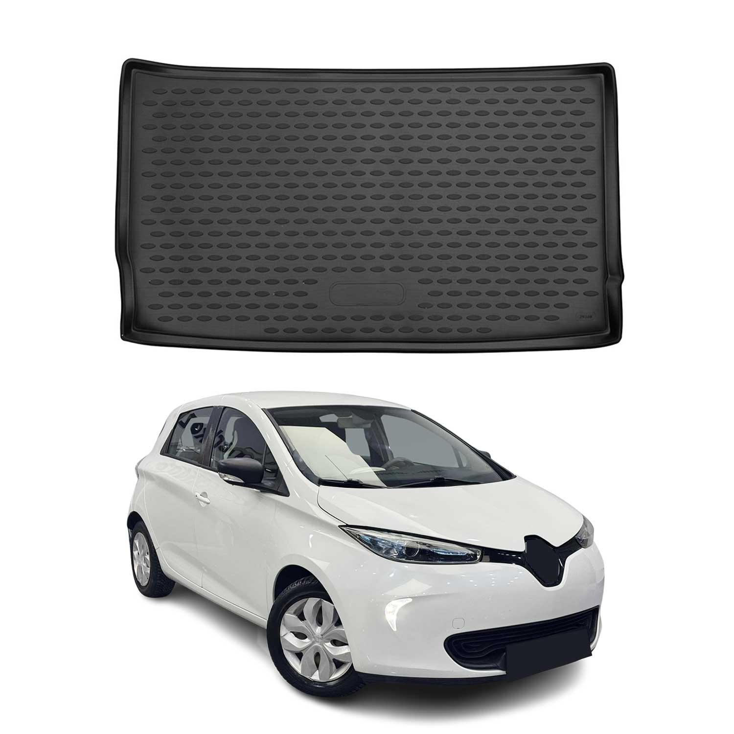 Kofferraummatte Kofferraumwanne Für Renault Zoe 2012-2021 Gummi Tpe Schwarz