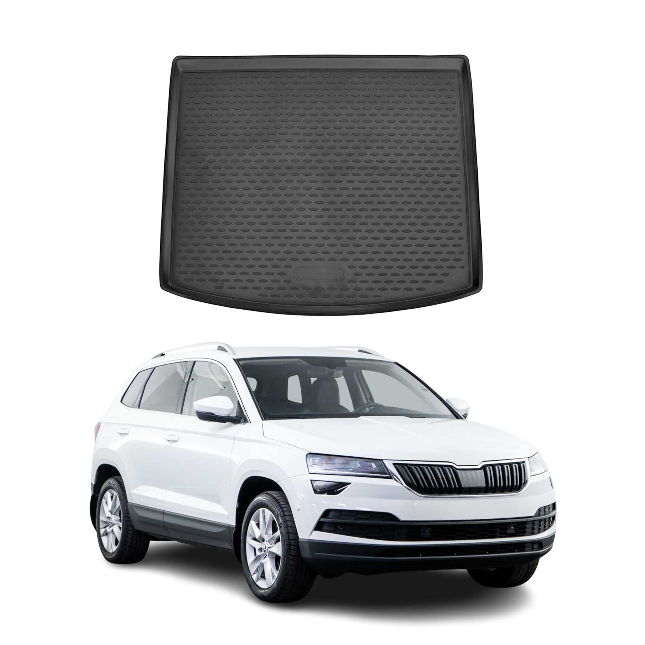 Omac Kofferraumwanne Für Skoda Karoq 2017-2021 Tpe Schwarz