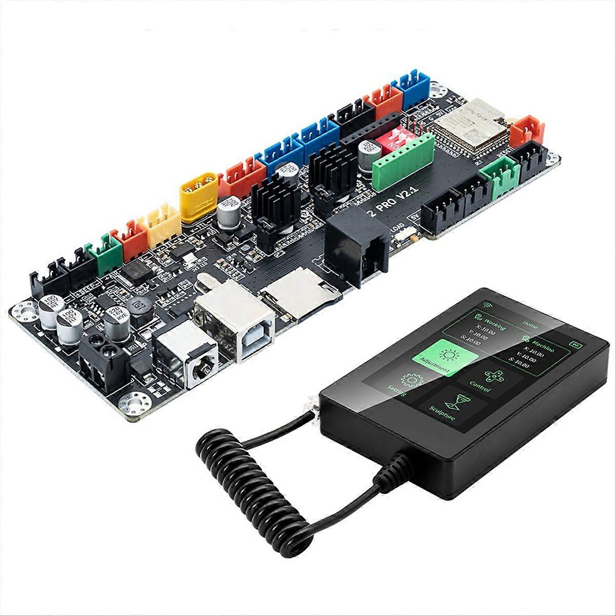 Esp32 Pro Motherboard Grbl Controller Mit Unterstützung Für Wlan, Bluetooth Und Dlc32-bildschirm Für Cnc-lasergravierer (3,5 Zoll)