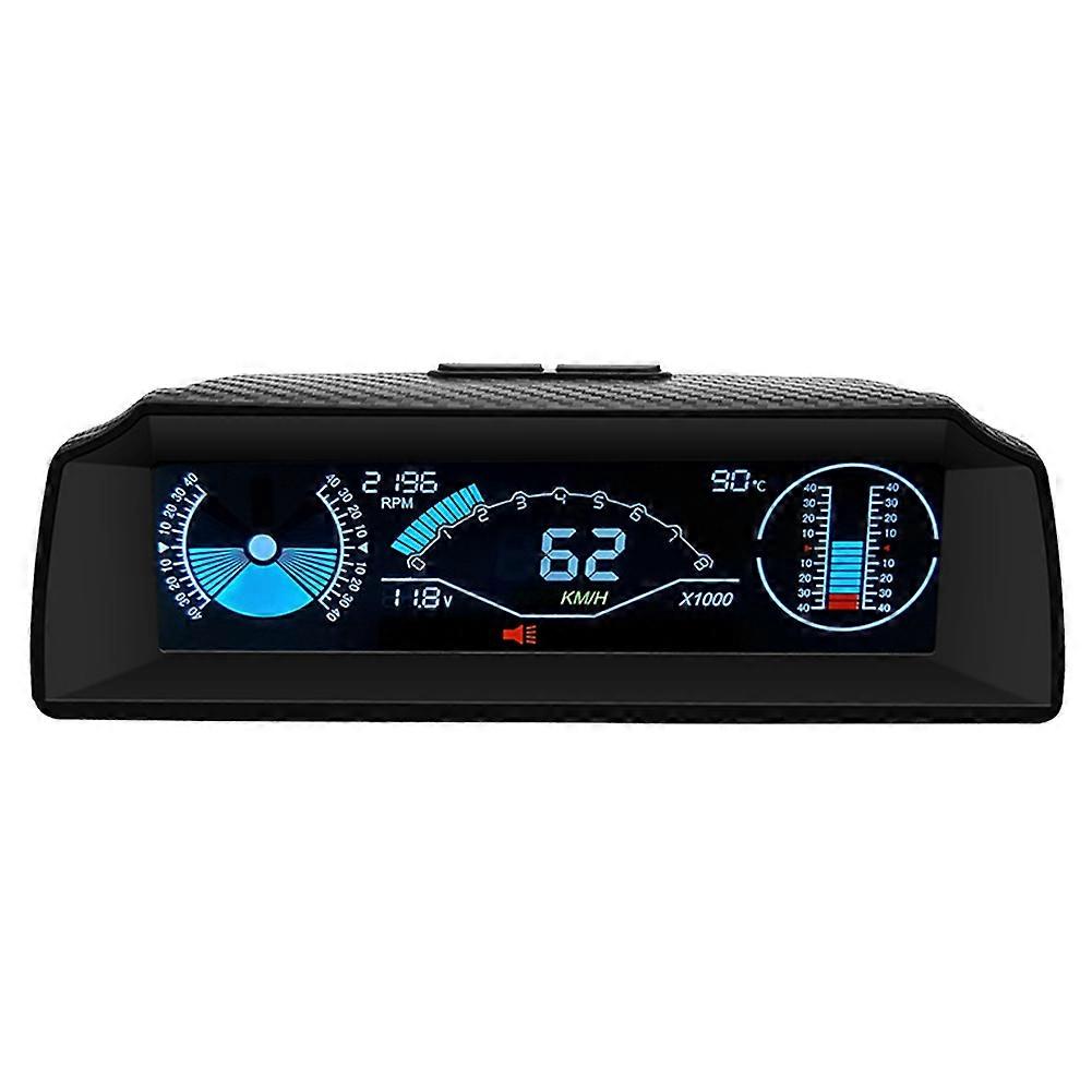 X90 Head-up-display Mit Bordcomputer, Obd2-tachometer, Obd-anzeige Und Neigungswinkelmesser