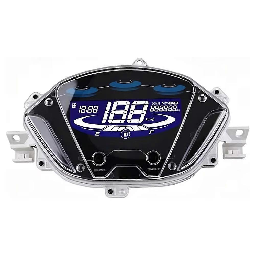 Led-display Motorrad-tachometer Kilometerzähler Digitales Instrumentenpanel Drehzahlmesser Armaturenbrett Kompatibel Mit Honda Biz 125