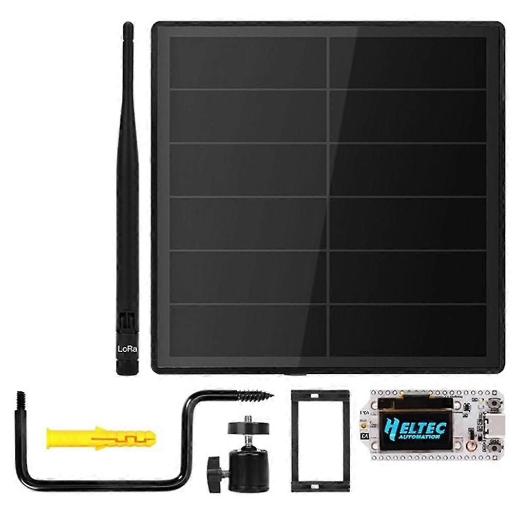 D5 Solarknoten Mit 5v-solarpanel, Esp32 Lora 32 V3 Für Wifi Meshtastic Lorawan, Heltec Esp32 Sx1262 Lora 915mhz