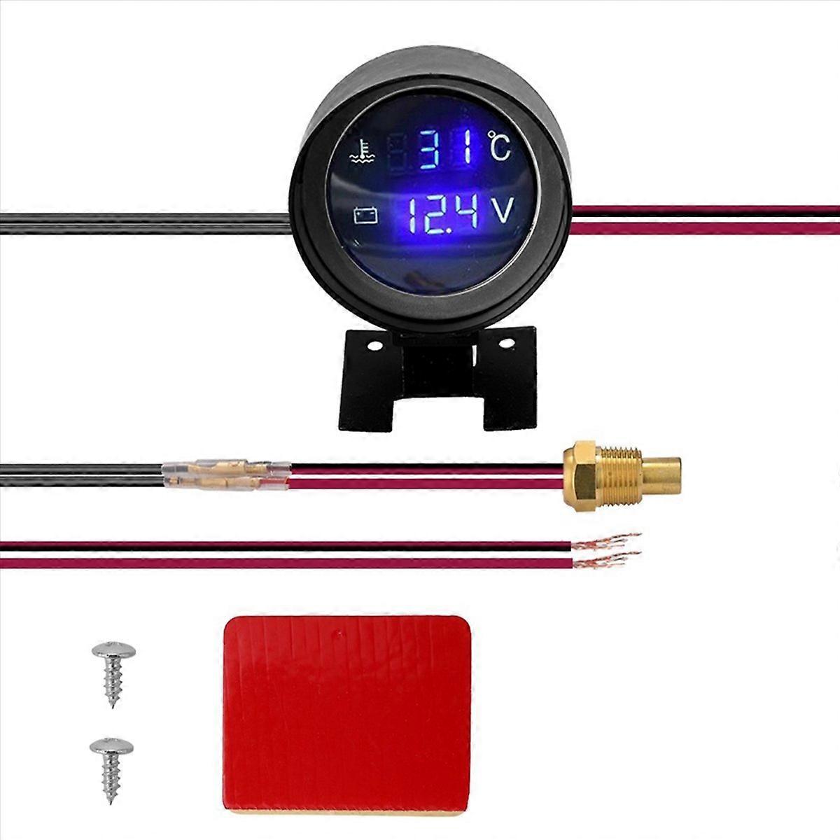Runde Led-digital-wassertemperaturanzeige Für Pkw Und Lkw, Temperatursensor B