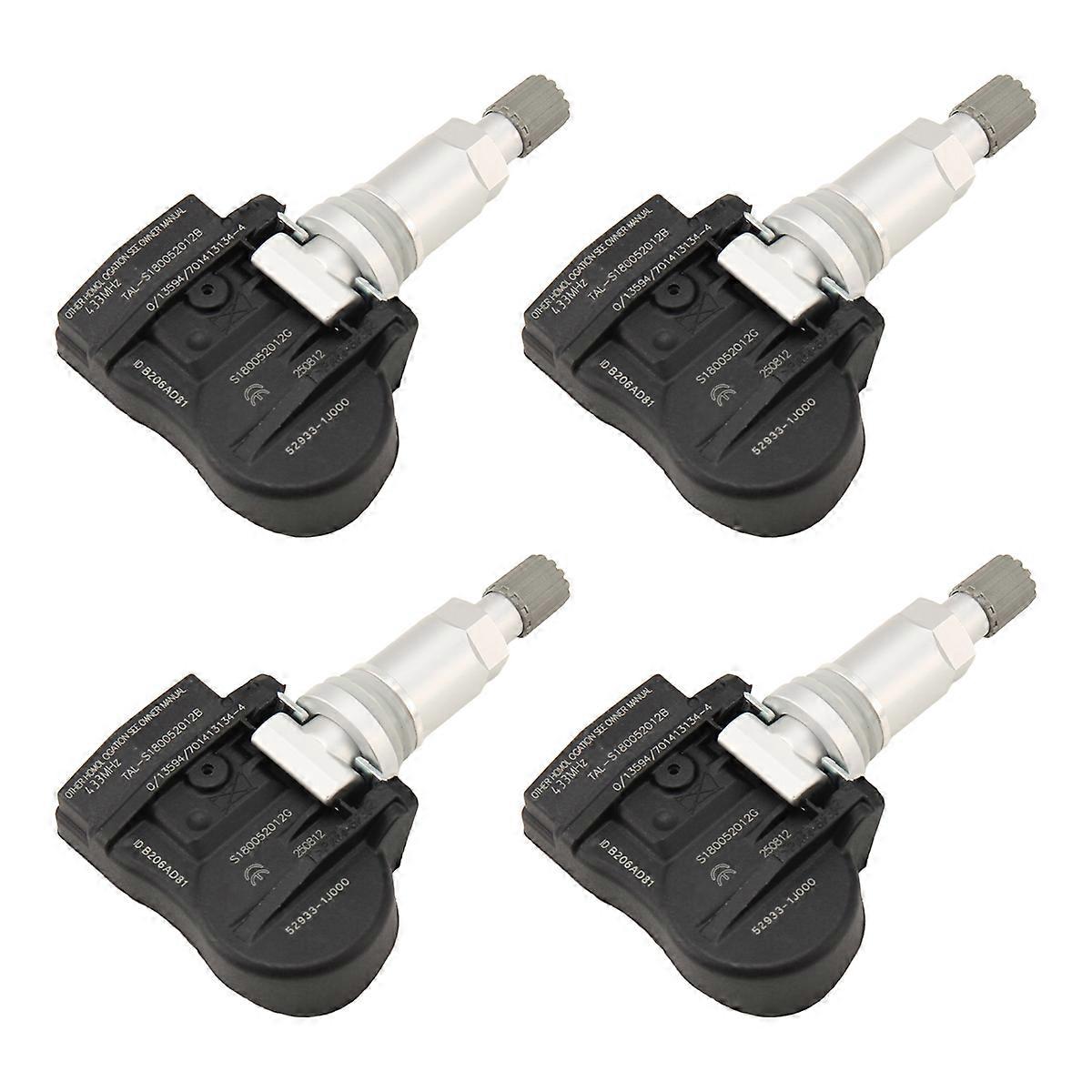4 Stück 433 Mhz Tpms Reifendruckkontrollsystem 52933-1j000 Für Sorento I20 Ix20
