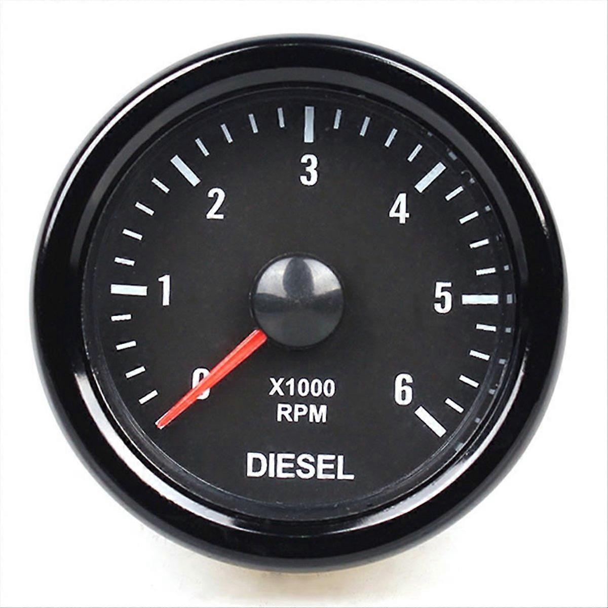 Zoll (52 Mm) Drehzahlmesser Mit Hintergrundbeleuchtung, 0–6000 U/min, Elektrischer Drehzahlmesser Für 1–20-zylinder-motoren