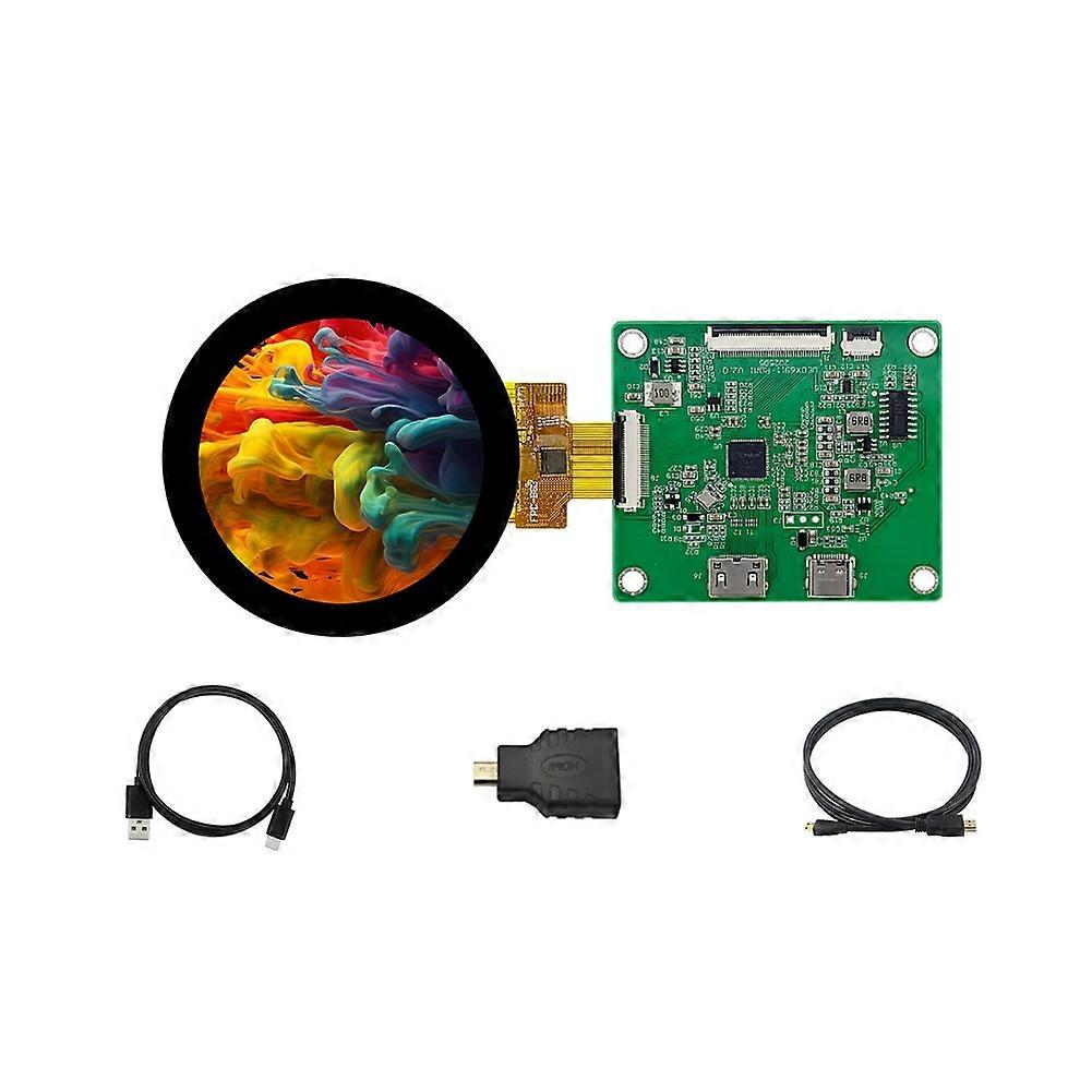 Mipi Dsi Tft Lcd Runddisplay & Hdmi-kompatible Treiberplatine Rundbildschirmmodul Für Raspberry Pi 5/4b 4 Zoll