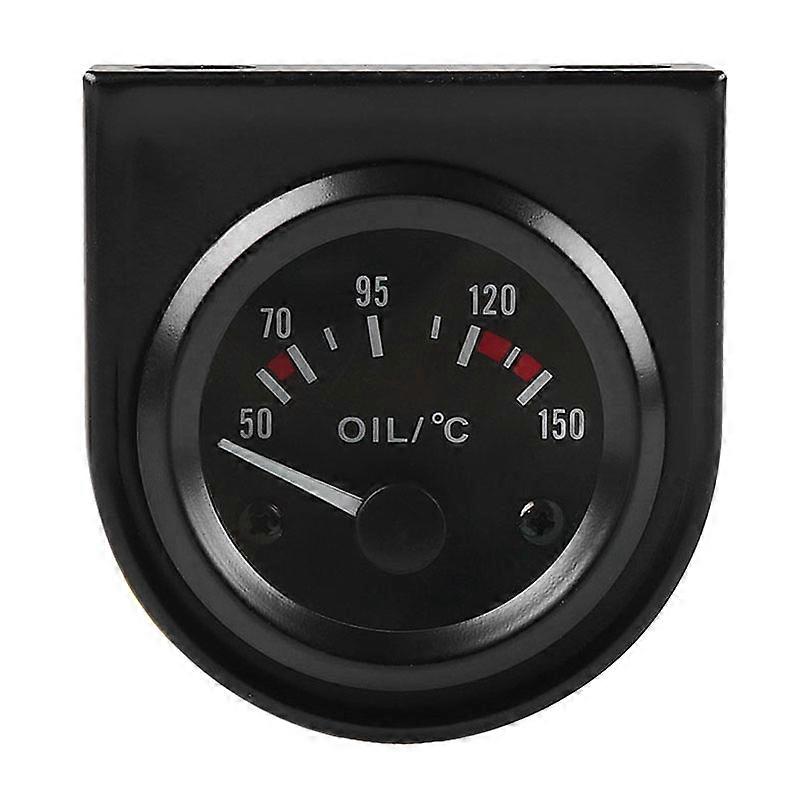 2 Zoll (52 Mm) 12 V Weiße Led-zeiger-öltemperaturanzeige Für Autos Mit Sensor, Schwarz