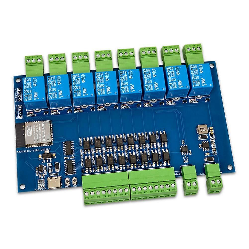 Esp32 Rs485 Modbus 8-kanal-relaismodul 9-24v Typ-c Mit Wlan- Und Bluetooth-unterstützung Modbus