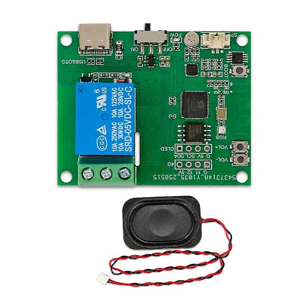 Esp32-ai 1-wege-sprachsteuerungs-relaismodul Mit Spracherkennungsrelais, Integriertem Mikrofon, Verstärker Und Lautsprecher (usb-c-schnittstelle)