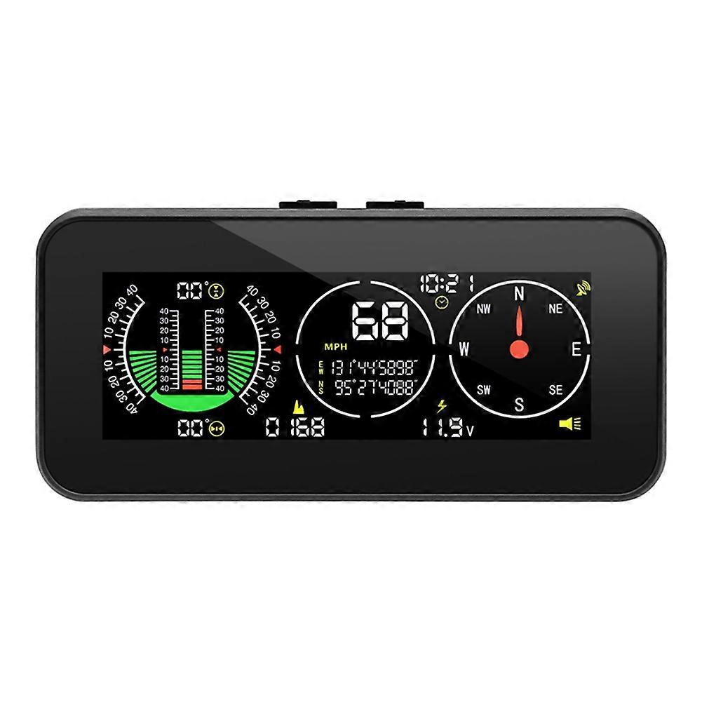 Auto-hud Head-up-display Neigungsmesser Kompass Geschwindigkeitsmesser Gps Geschwindigkeitsalarm Digitaler Geschwindigkeits- Und Steigungsmesser Autoteile
