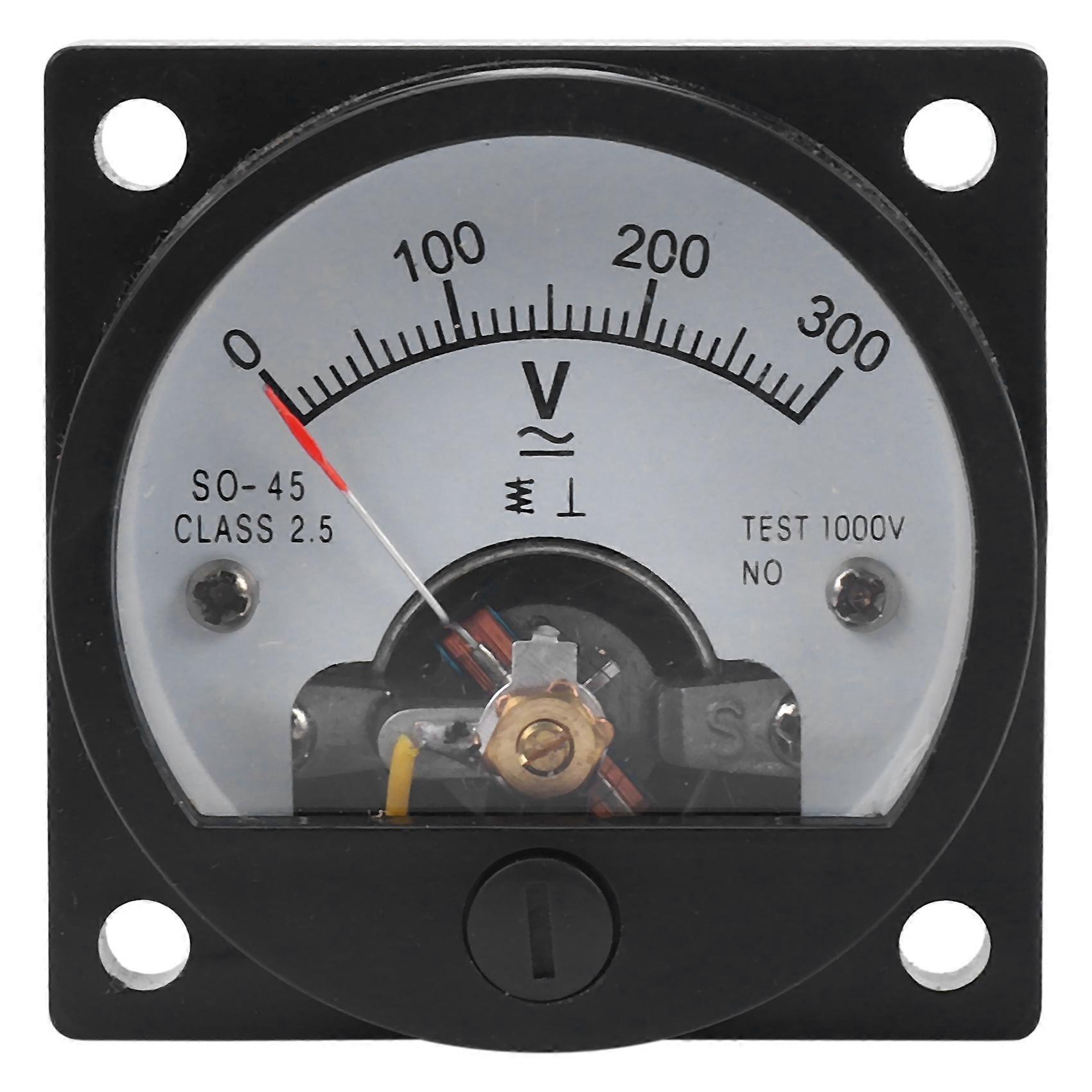Ac 0-300v Runder Analog-einbau-voltmeter, Schwarz