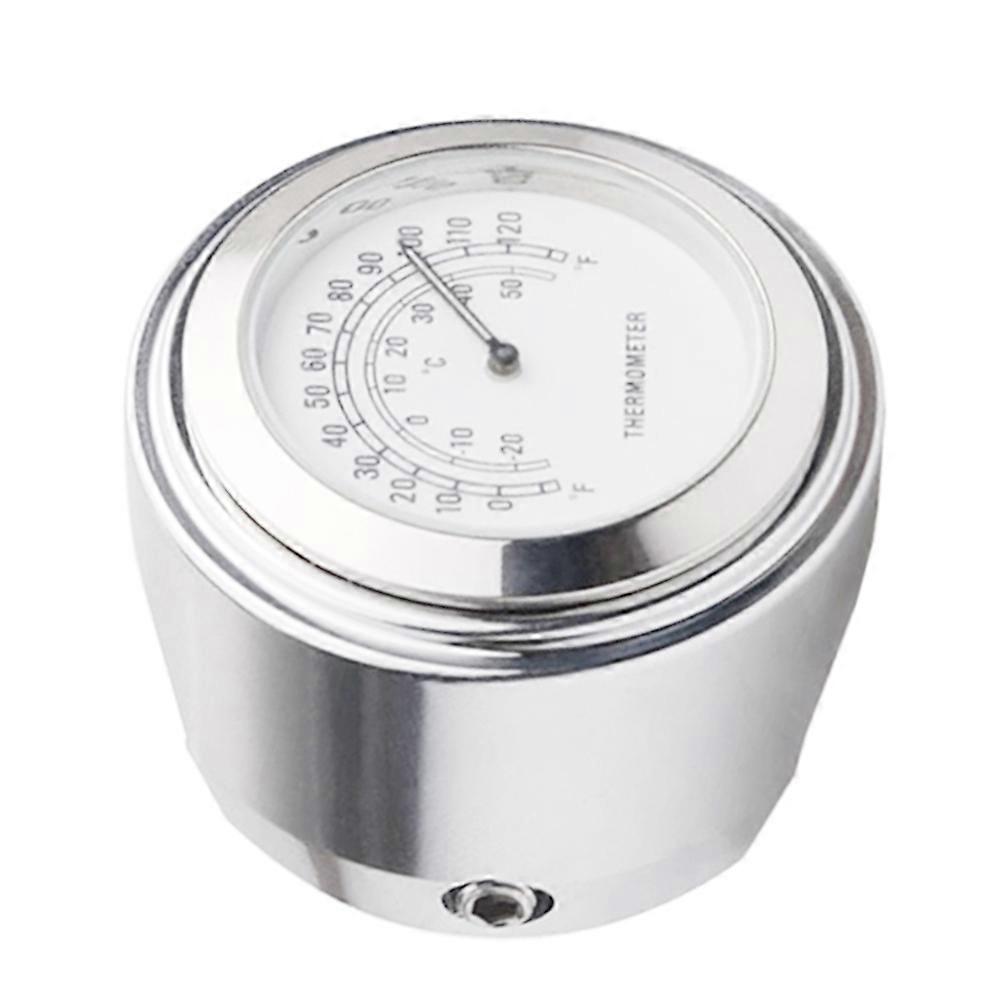 22–25 Mm Motorraduhr Mit Thermometer, Temperaturanzeige, Wasserdicht, Motorrad-styling-zubehör, Lenker, Weiß