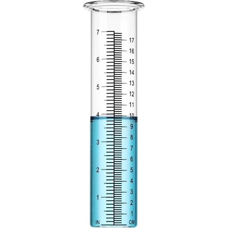 Regenmesser Mit 7 Zoll (ca. 17,8 Cm) Fassungsvermögen Zur Montage Im Freien, Auf Der Terrasse, Im Garten Oder Im Haus