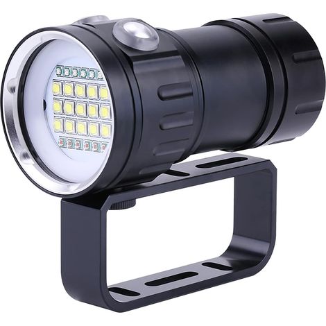 Tauchlampe, Ipx8 Wasserdicht, 18000 Lm, 500 Meter, Helle Leds, Unterwasser-taschenlampe, Bis Zu 80 Meter, Wasserdichte Tauchlampe, Licht Für Videoaufnahmen, Taschenlampe Mit