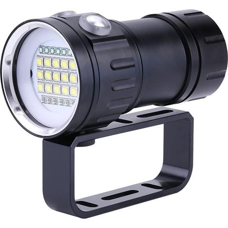 Tauchlampe, Ipx8 Wasserdicht, 18000 Lm, 500 Meter, Helle Leds, Unterwasser-taschenlampe, Bis Zu 80 Meter, Wasserdichte Tauchlampe, Licht Für Videoaufnahmen, Taschenlampe Mit