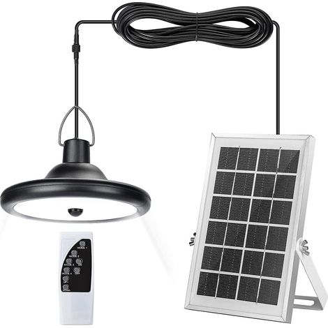 Solarleuchte, 4 Modi, 6 Helligkeitsstufen, Mit Bewegungsmelder, Fernbedienung, Weißes Licht