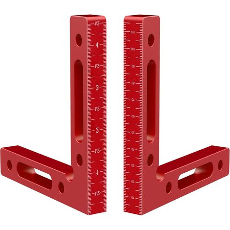 2 Stück 90-grad-positionierwinkel Aus Aluminium, 12 Cm X 12 Cm, Rechtwinklige Klemme Für Holzbearbeitungswerkzeuge, Bilderrahmen, Schrank- Und Schubladenmontage