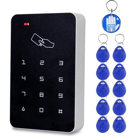 Eigenständiger Rfid-ausweisleser Mit Tastatur – 10 Ausweise, 125 Khz – Lesereichweite 0–5 Cm – Einfache Installation – Tk4100