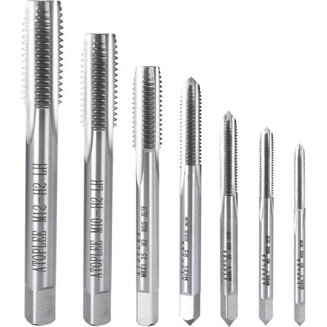 7-teiliges Metrisches Hss-linksgewindebohrer-set M3-m12 [alle Größen]