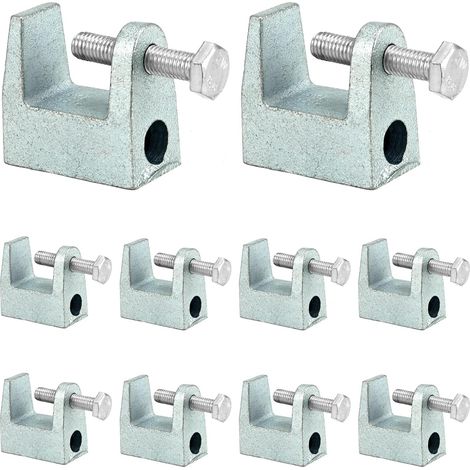 12-teilige Balkenklemme, Verzinkter Stahl, Für Brückenbau, Hochbau, M8 (8 Mm)