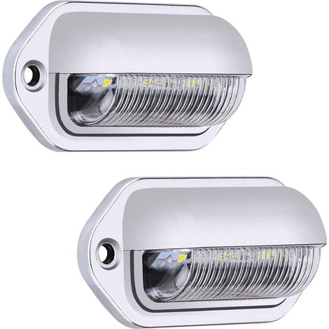 2 Stück Wasserdichte Led-rückleuchten 12v/24v – 6 Smd Weiß – Ip65-zertifiziert – Für Lkw, Anhänger, Motorräder Und Fahrzeuge Mit Gleichstromanschluss