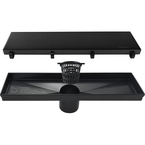 30 Cm Langes Lineares Duschablaufrohr – Mit 2-in-1-abdeckung Für Flache Und Keramikfliesen, Rechteckiger Duschbodenablauf Aus Edelstahl 304, Ablaufrohr