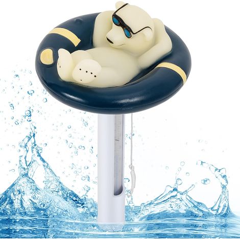 Schwimmendes Poolthermometer In Form Eines Eisbären, Für Große Außen- Und Innenpools, Whirlpools, Spas Und Teiche