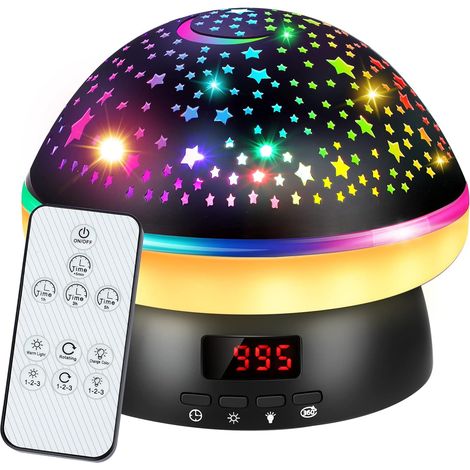 Sternenprojektor-nachtlicht Mit 8 Projektionsmodi – Usb- Oder Batteriebetrieb – 360°-drehung – Für Kinder- Und Erwachsenenzimmer – Schwarz
