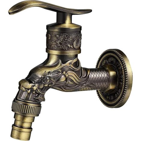 Retro-wandarmatur Aus Messing, G1/2" – Oxidationsbeständig – Gleichmäßiger Wasserdurchfluss – Verdeckte Montage Für Küche Und Garten