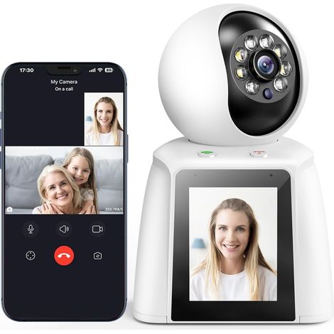 2k-überwachungskamera Für Den Innenbereich, Wlan-überwachung Für Babys, Senioren, Kinder, Nannys, Zwei-wege-videoübertragung Per Smartphone-app, Haustierkamera, Video-chat-kamera