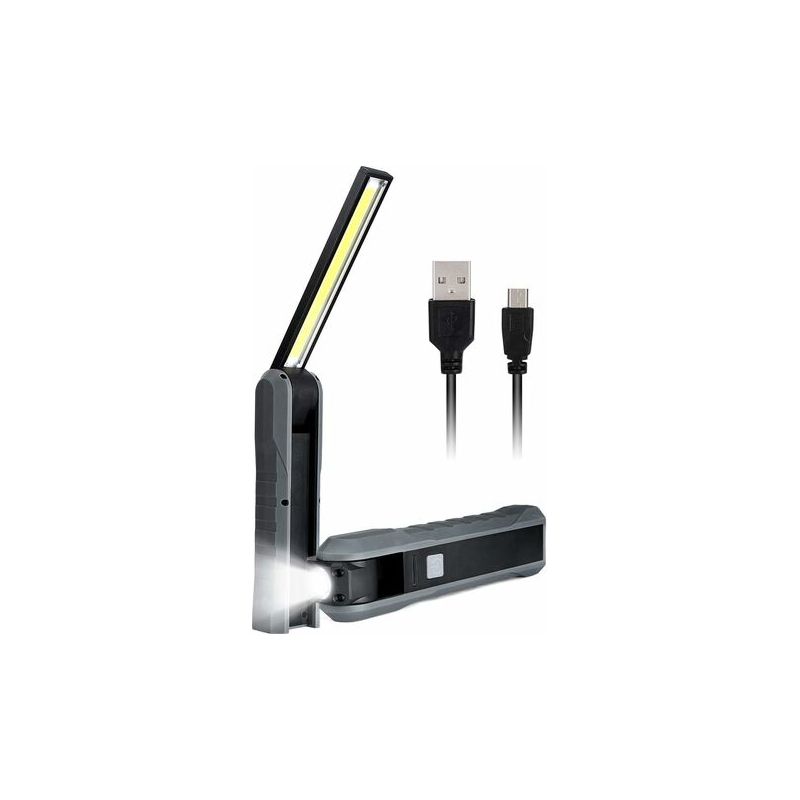 Led-arbeitsleuchte, Taschenlampe, Usb-wiederaufladbar, Cob-werkstattleuchte, Batterie Mit Haken, Magnetfuß, Inspektionsleuchten Für Zuhause, Garage, Büro, Arbeitsbereich.