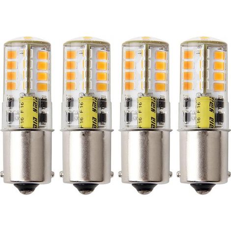 4 Stück Ba15s 1156 P21/5w 12v Led-lampe, 5w Warmweiß 3000k 500lm, Rückfahrlicht, Bremslicht Für Wohnmobile, Boote, Landschaftsbeleuchtung Usw. (4er-pack)