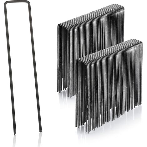 Set Mit 100 Stahlpfählen, 2,5 Mm Dick, 150 Mm Lang Und 40 Mm Breit